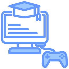 Gamification Blue Icon