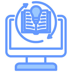 Learning Activity Blue Icon