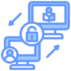 Remote Access Blue Icon