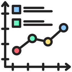Metrics Outline Color Icon