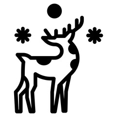Christmas reindeer icon