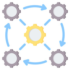 Interoperability Flat Icon