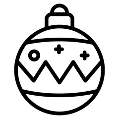 Christmas ball decoration icon