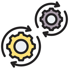Automation Outline Color Icon