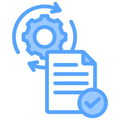 Standardization Blue Icon