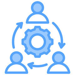 Simulation Blue Icon