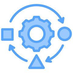 Fototapeta premium Adaptation Blue Icon