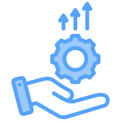 Skill Development Blue Icon