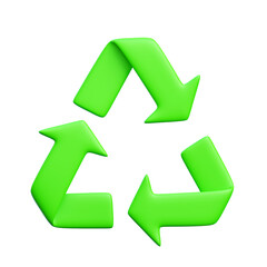 Recycle 3D Icon Illustration