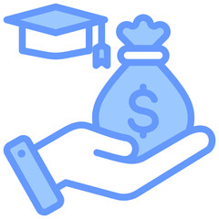 Obraz premium Endowment Blue Icon