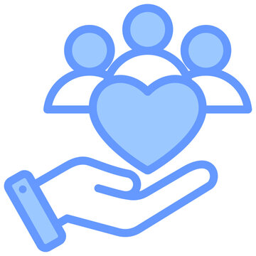 Community Service Blue Icon