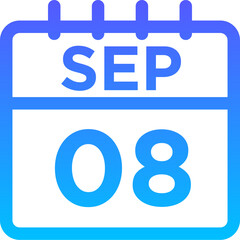 Fototapeta premium 09-September - 08 Line Gradient Icon pictogram symbol visual illustration 