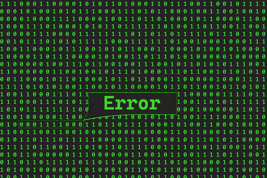 Binary code, green numbers, dark screen. Matrix on the background. Binary programming code. Green numbers, zero and one