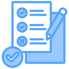 Obraz premium Testing Blue Icon