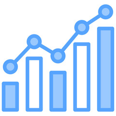 Graph Blue Icon