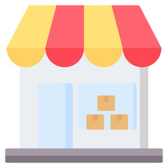 Pop Up Shops Flat Icon