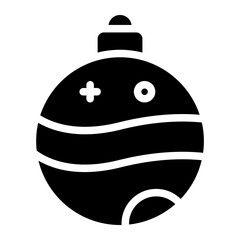 Christmas ball decoration icon
