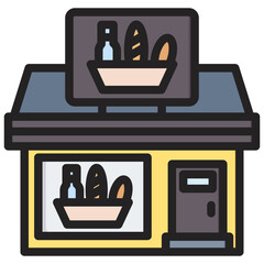 Groceries Outline Color Icon