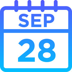 09-September - 28 Line Gradient Icon pictogram symbol visual illustration   