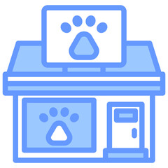 Pet Stores Blue Icon