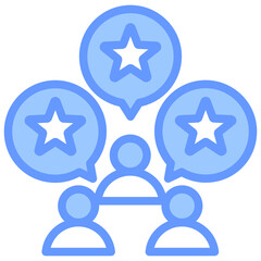 Customer Review Blue Icon