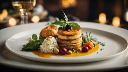grilled steak with vegetables