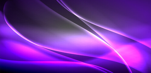 Neon-lit waves surge across background, mesmerizing dance of luminescence and motion. Dynamic backdrop captures essence of energy and modern aesthetics