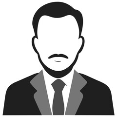 Professional business avatar. Male executive profile. Corporate leader icon. Businessman avatar. Office professional symbol