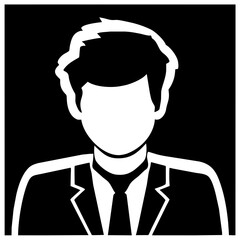 Professional business avatar. Male executive profile. Corporate leader icon. Businessman avatar. Office professional symbol
