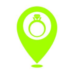 green ring jewelry location icon