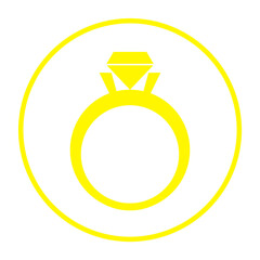yellow ring circle frame icon