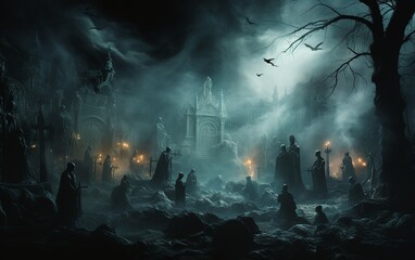 The Ghosts of the Graveyard Wallpaper Setting the Scene