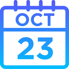 10- October - 23 Line Gradient Icon pictogram symbol visual illustration   
