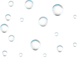 Realistic glass spheres or water bubbles.