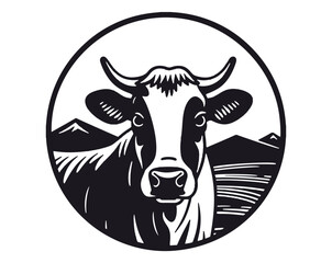 Cow icon on White Background
