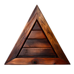 triangular wooden signboard png , wooden signboard isolated on transparent background ,generative ai