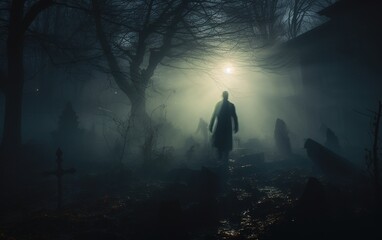 Adding Ghostly Illumination to a Fog-Enshrouded Cemetery