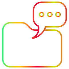  chat and communication gradien icon, communication, chat, message, conversation, internet, support, speech, service, sign, vector, technology, icon, digital, symbol, online, web, social, information