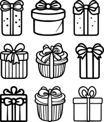 Christmas coloring book illustration 