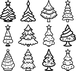 Christmas coloring book illustration 