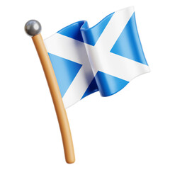 3D Scotland Flag Illustration