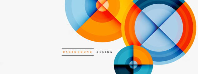 Creative circle geometric abstract background