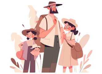 Families going on vacation