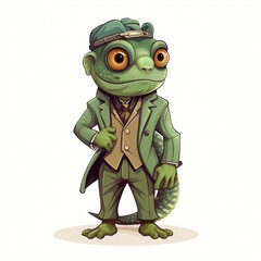 Obraz premium Colorful Chameleon Graphic Vector
