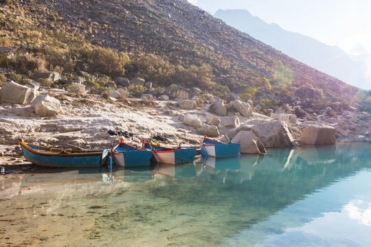 Boat on lake Paron