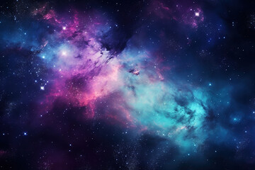 Fototapeta premium Blue and Purple Galaxy Background