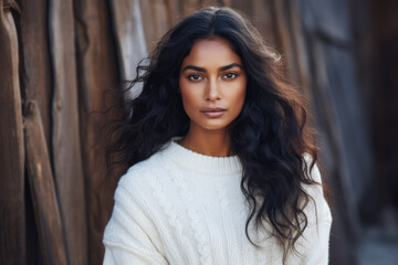 Fototapeta premium Young Indian woman looking at the camera