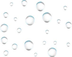 Realistic colored water bubble.