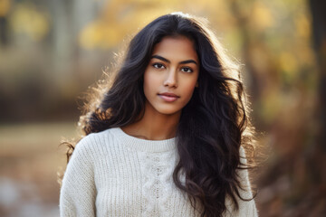 Young Indian woman looking at the camera