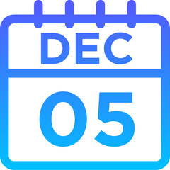 12- December - 05 Line Gradient Icon pictogram symbol visual illustration   